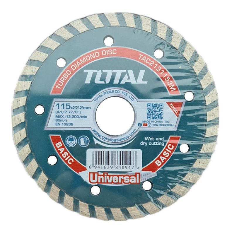 Disco De Corte Diamantado Turbo 4 1/2 115mm Total-1