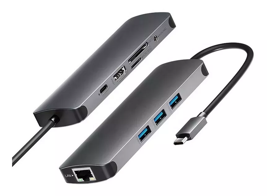 Hub Usb C, 9 En 1, Soporte Para Mac / Windows-0