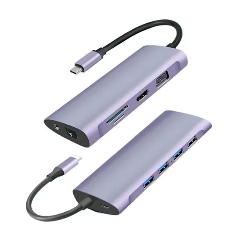 Hub Usb Tipo C, 11 En 1, Para Mac / Windows-0