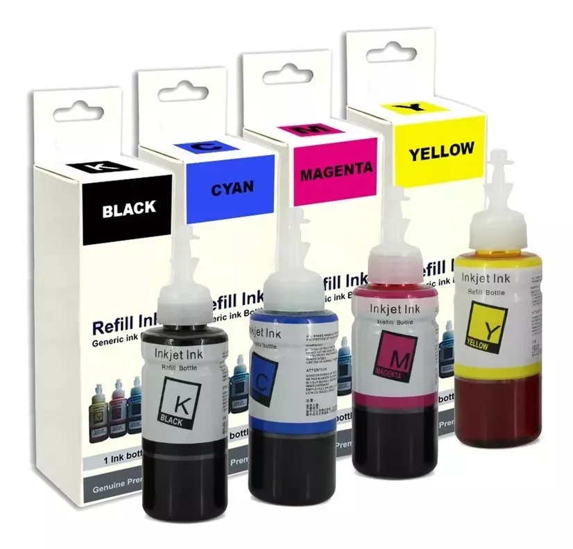 Pack Tintas T664 / T 664 Refill Ink Para Epson-0