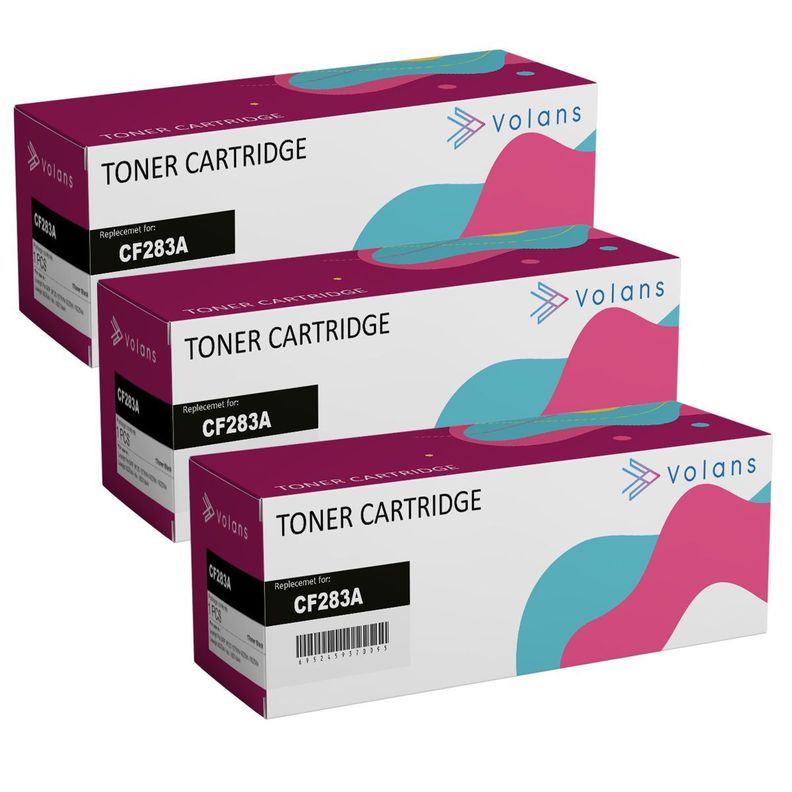 Pack 3 toner Alternativo 83A 283A CF283A -0
