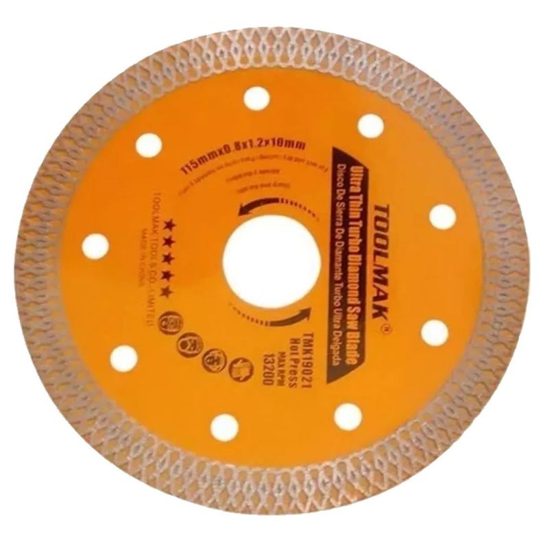 Disco Hoja Sierra De Diamante Turbo 4 1/2 Pulgadas Toolmak-1