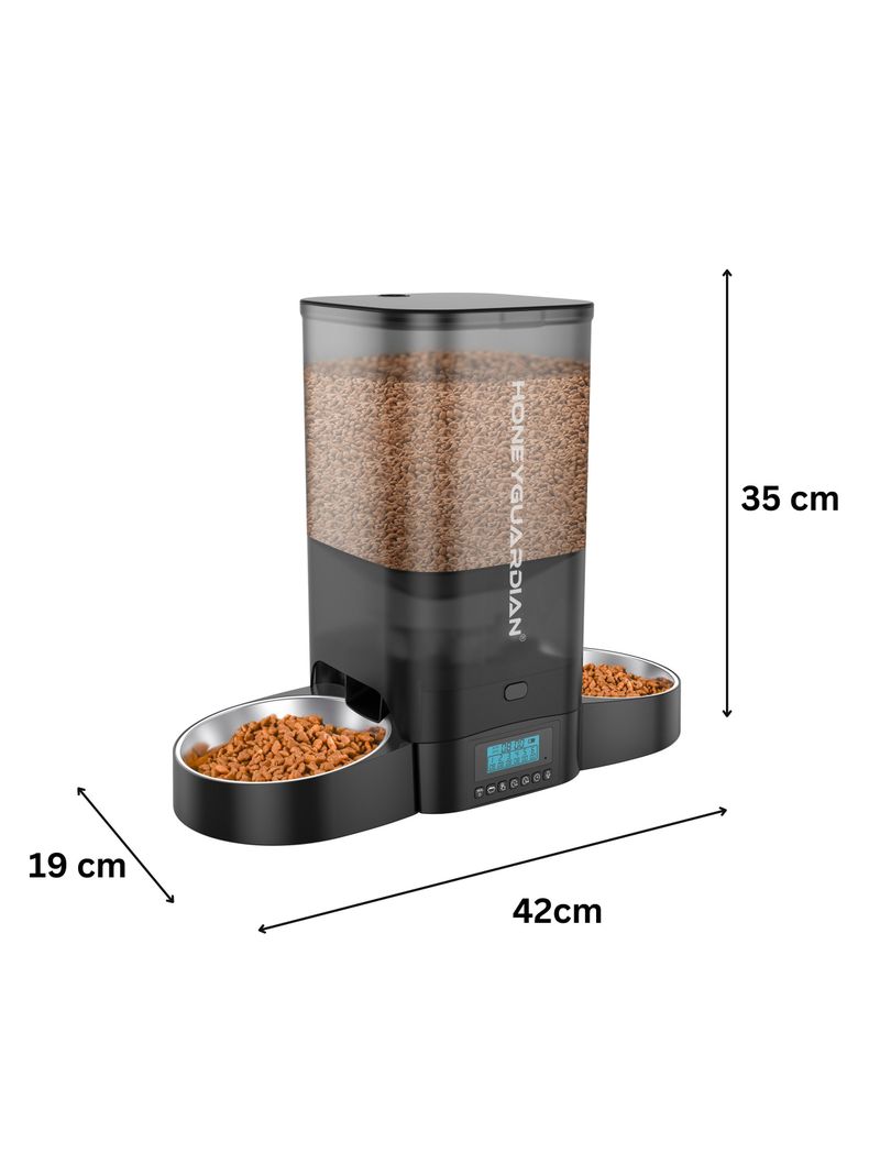 Dispensador Automático Comida Gato Wifi Doble Plato 5L-1
