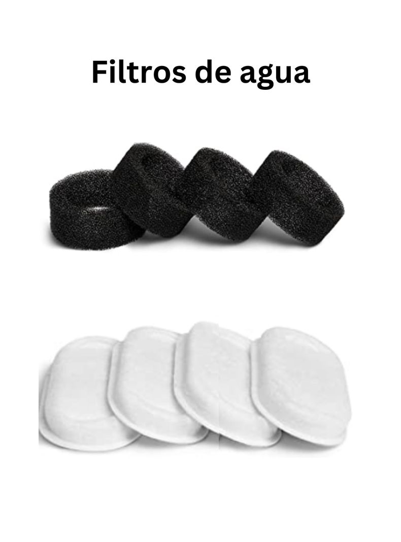Bebedero Gato Acero Inox Llave Silenciosa + 4 filtros-5