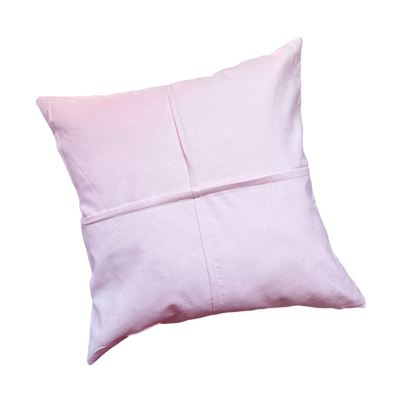 Funda de Cojín Gamuzado MAXI 50x50cms Rosado Pastel Costuras-0