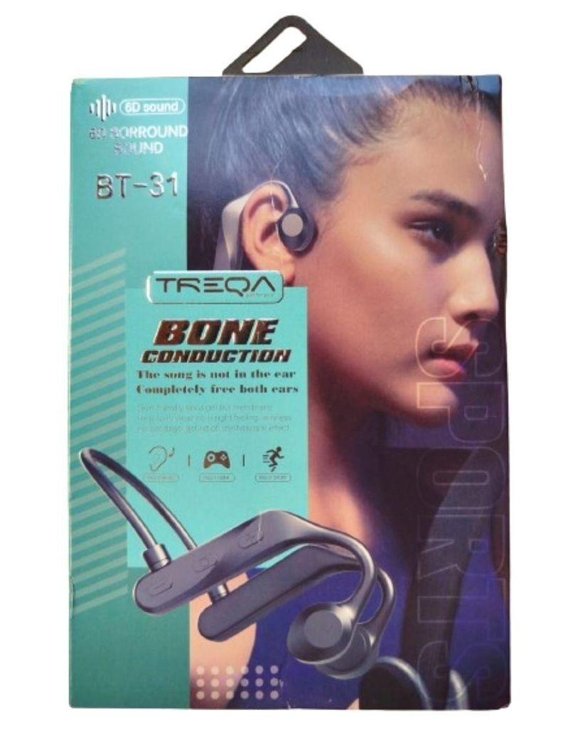 Audífonos Conducción Ósea Sport Treqa Bluetooth 5.3 Verde-2