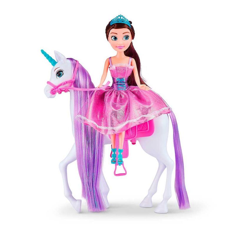 MUÑECA PRINCESA DE 27 CM CON UNICORNIO SPARKLE GIRLZ-0