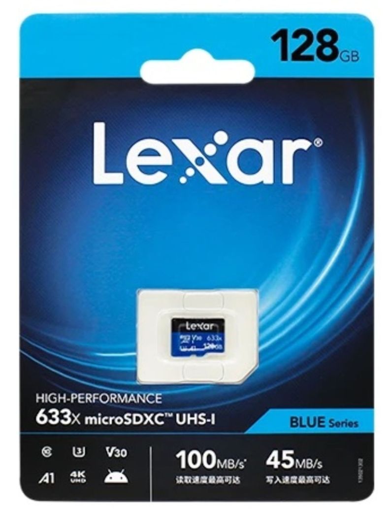 Tarjeta micro sd Lexar 128 gb Blue series-0