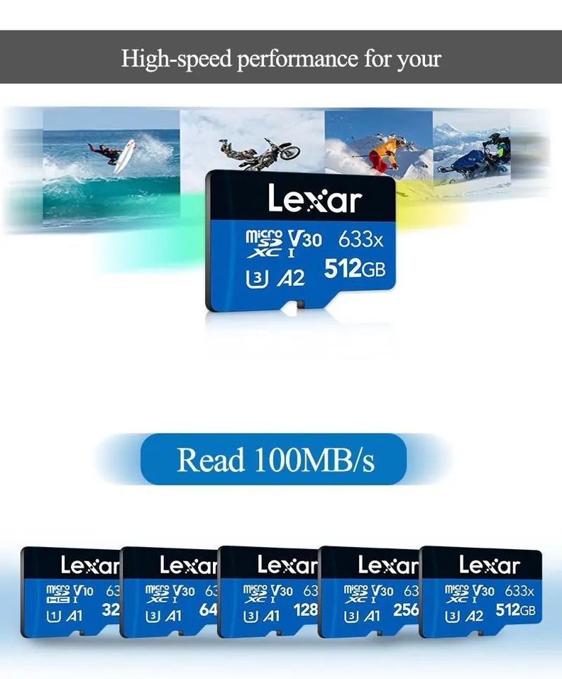 Tarjeta micro sd Lexar 128 gb Blue series-1