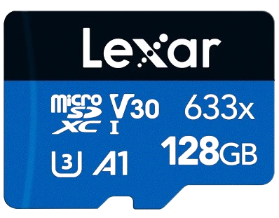 Tarjeta micro sd Lexar 128 gb Blue series-3