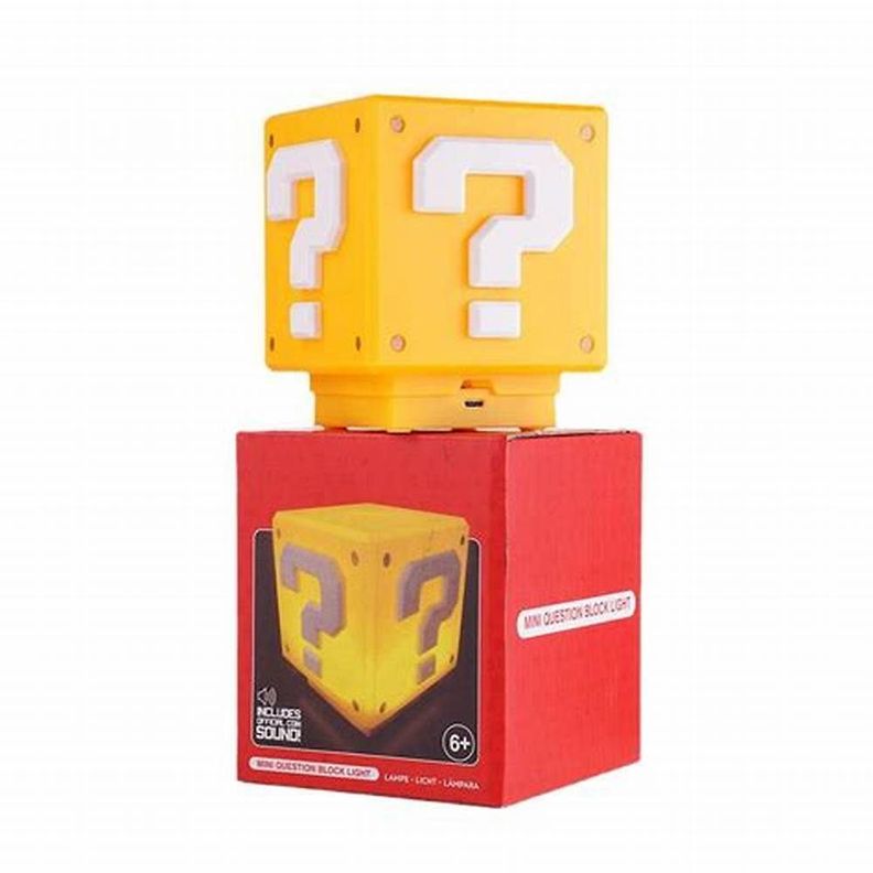 Lampara de luz led Super Mario Bross recargable con sonido-1