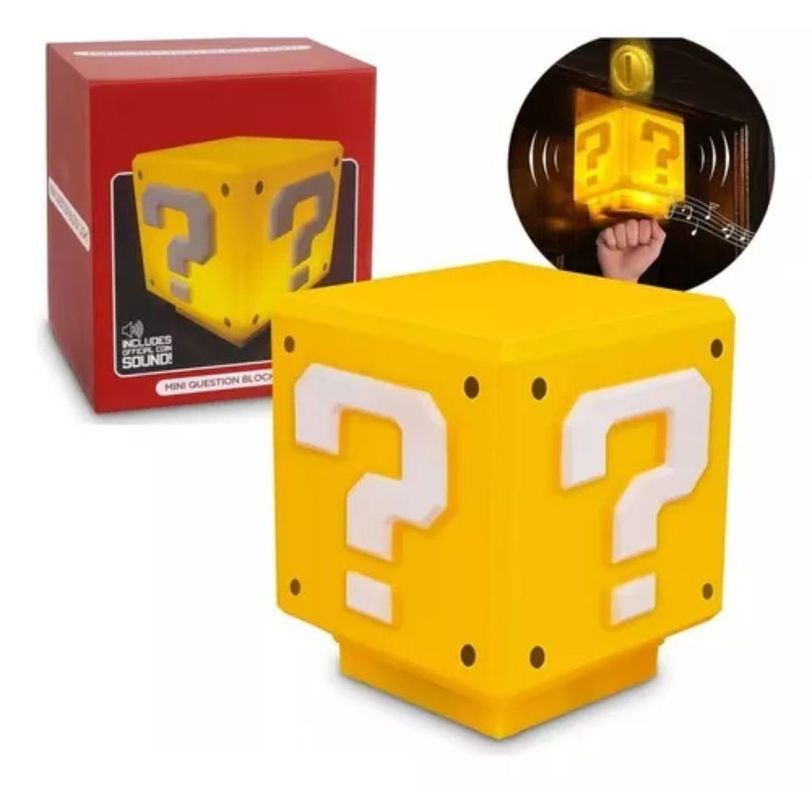 Lampara de luz led Super Mario Bross recargable con sonido-2