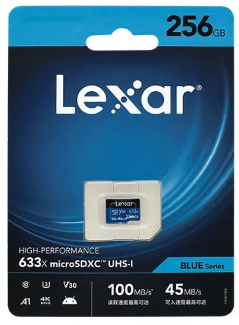 TARJETA MICRO SD LEXAR 256 GB BLUE SERIES-1