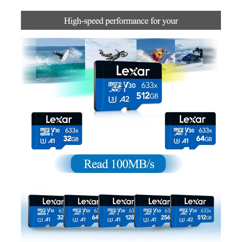 TARJETA MICRO SD LEXAR 64GB BLUE SERIES-5