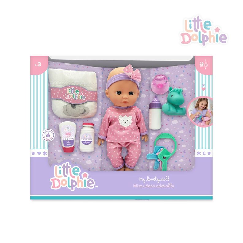 Muneca Bebe 29 cm con Accesorios de Cuidado y Alimentacion Surtido +2.00