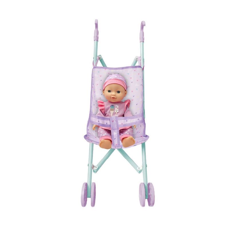 Muneca Bebe con Carrito Plegable de Paseo - Surtido +2.00