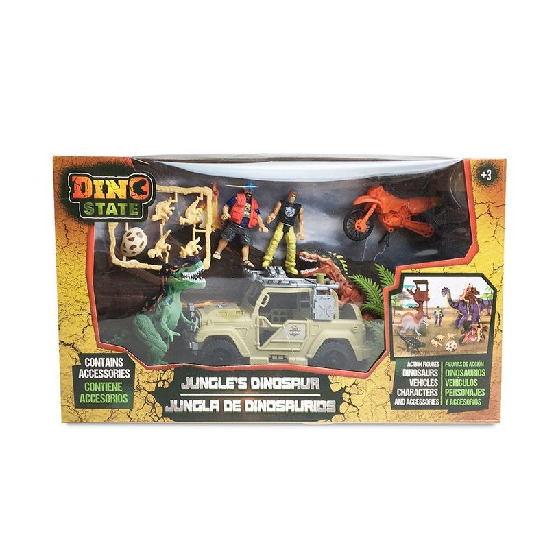 Juguete Set de Dinosaurios con Vehiculos, Figuras y Accesorios Ninos y Ninas  Surtido [ 999 ]