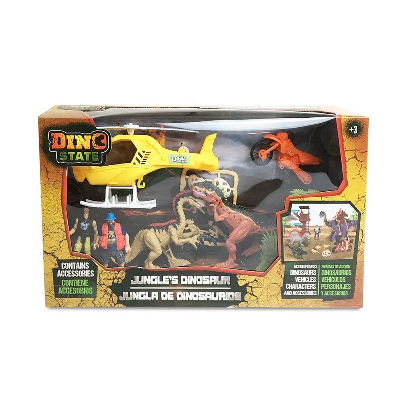 Juguete Set Dinosaurios con Helicoptero,  y Figuras Jurasicas Ninas y Ninos Surtido [ 999 ]