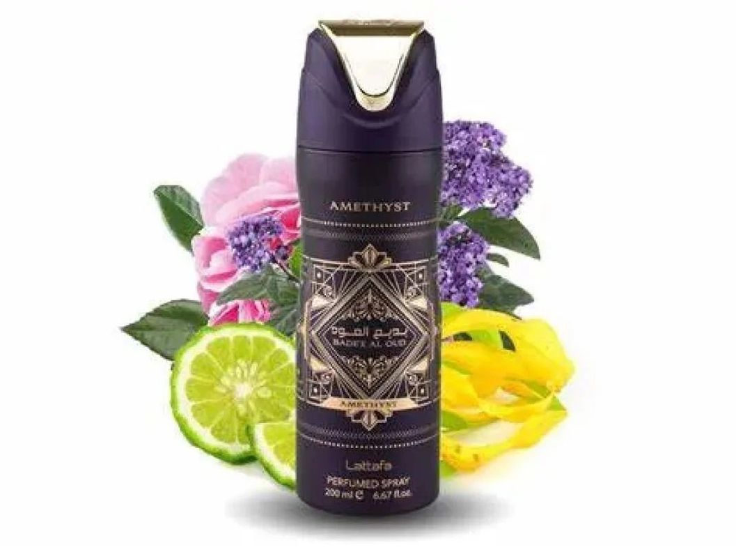 Lattafa Amethyst Desodorante Perfumado Spray 200 ml 2 2UNIDADES -1