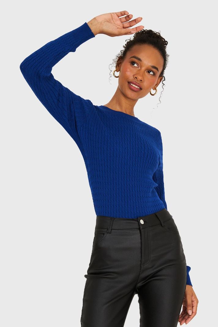 Sweater Diseño Cadenetas Azul Nicopoly-0