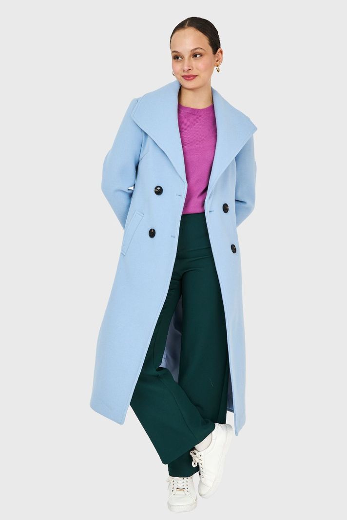 Abrigo Largo Lazo Celeste Nicopoly-1