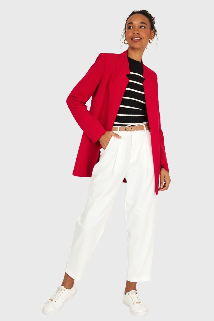 Blazer Cuello Mao Rojo Nicopoly-1