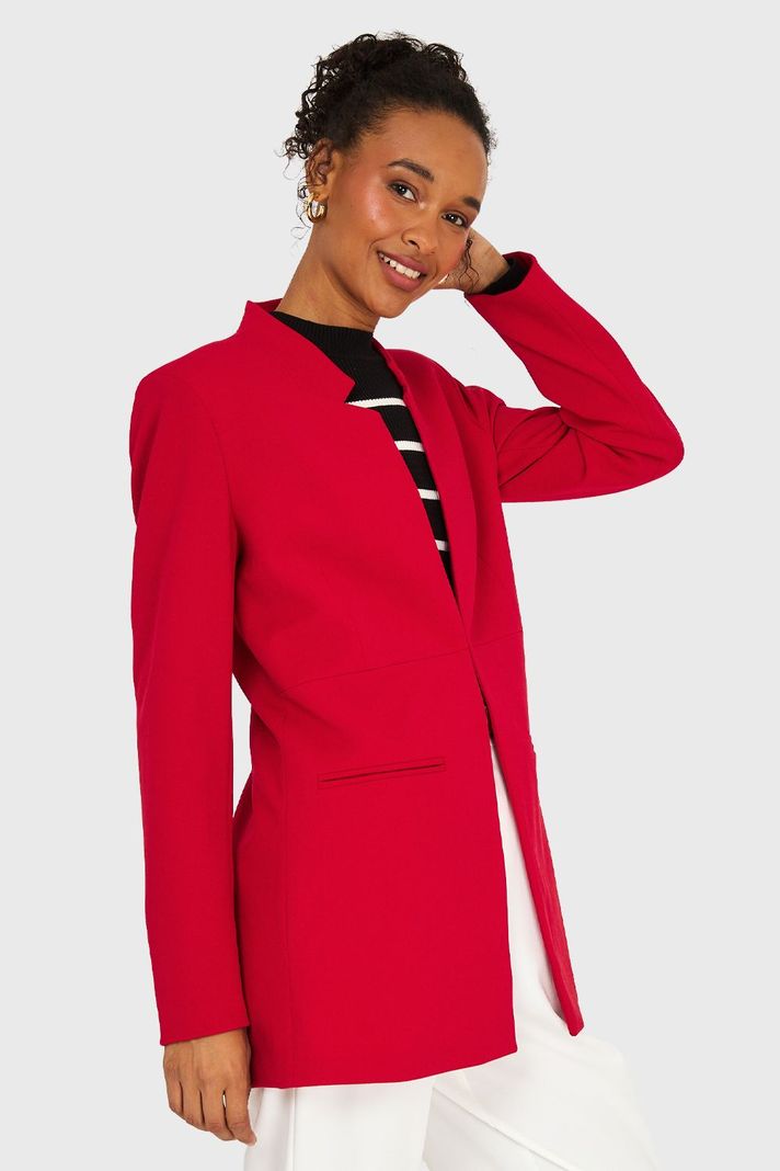 Blazer Cuello Mao Rojo Nicopoly-2