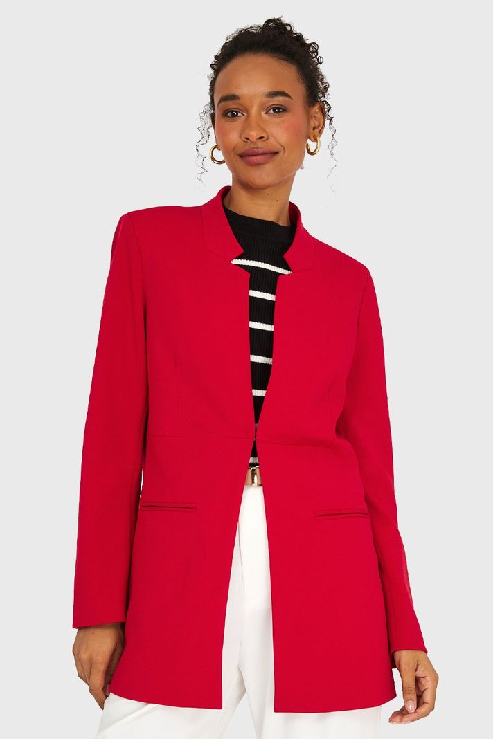 Blazer Cuello Mao Rojo Nicopoly-4