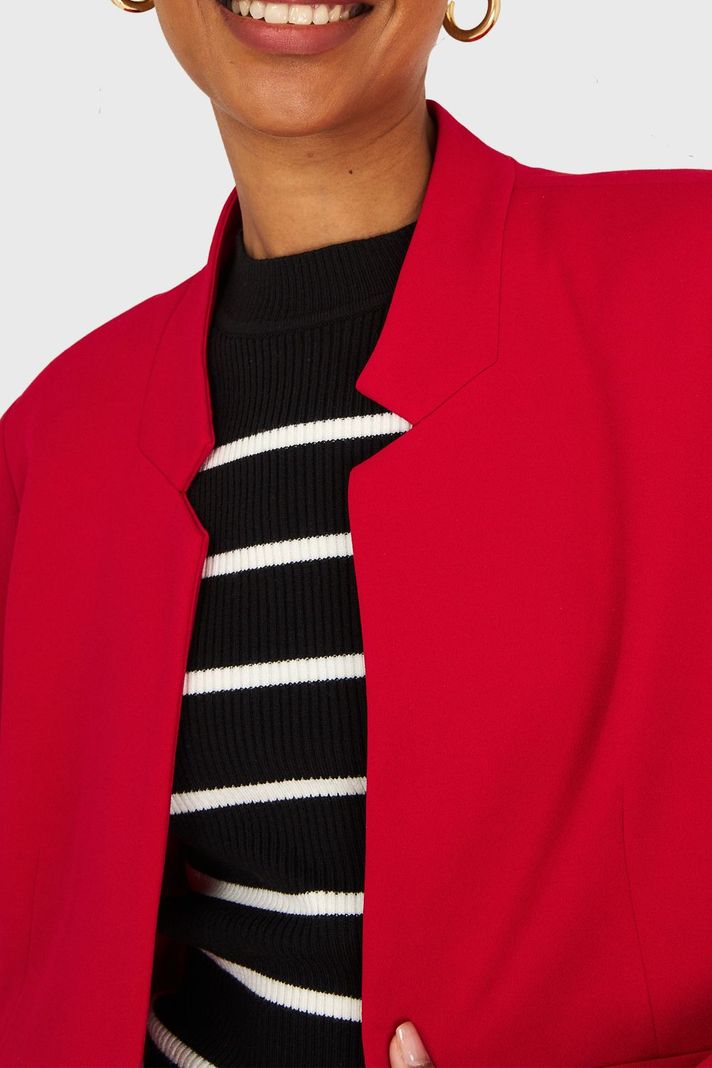 Blazer Cuello Mao Rojo Nicopoly-5