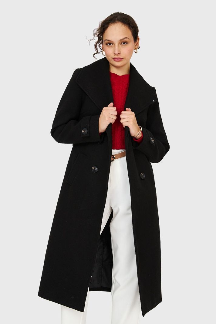 Abrigo Largo Lazo Negro Nicopoly-0
