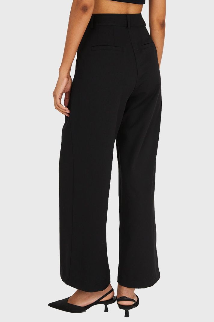 Pantalón Básico Pierna Ancha Negro Nicopoly-3