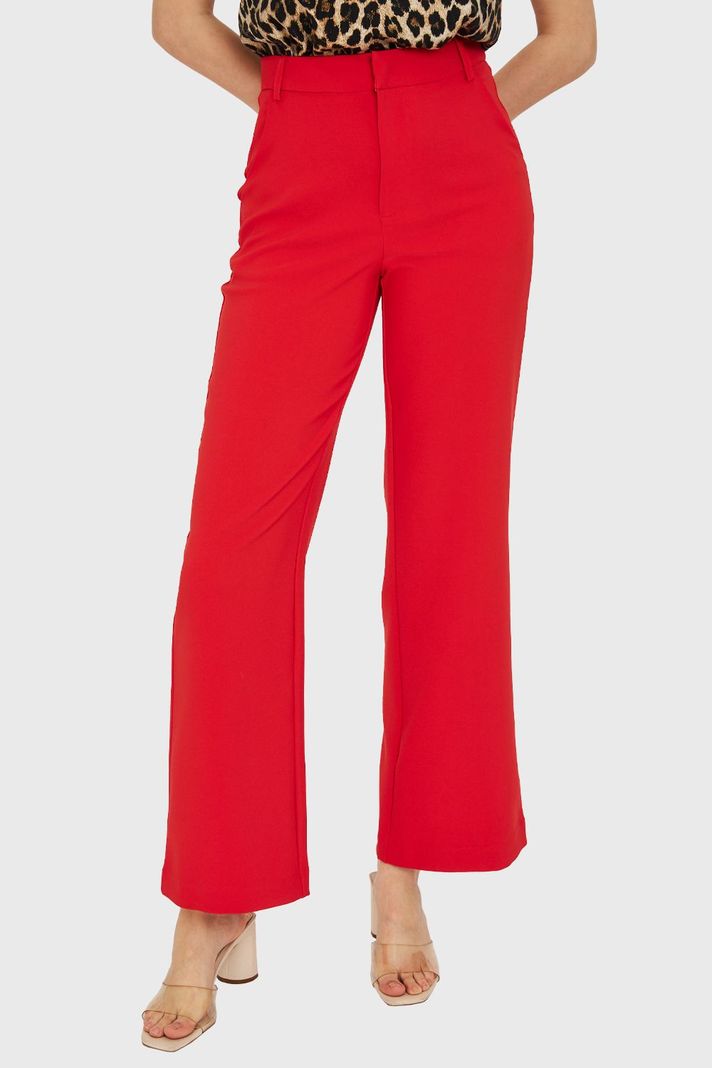 Pantalón Pierna Ancha Rojo Nicopoly-0