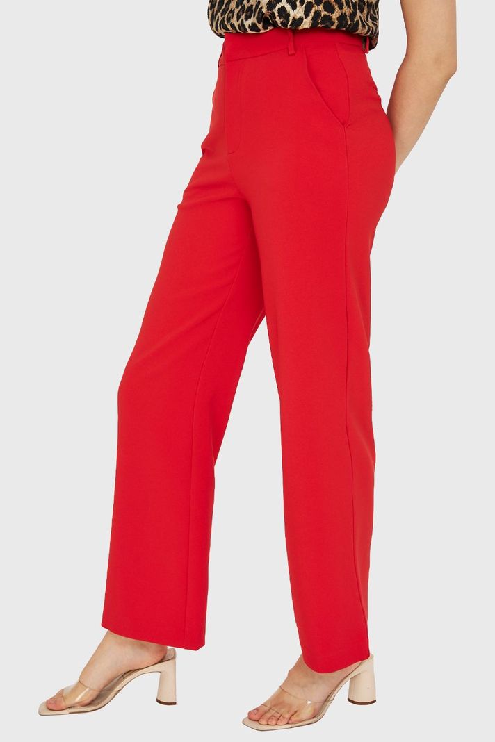 Pantalón Pierna Ancha Rojo Nicopoly-2