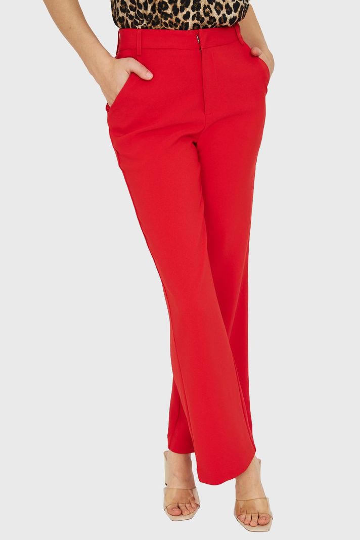 Pantalón Pierna Ancha Rojo Nicopoly-4