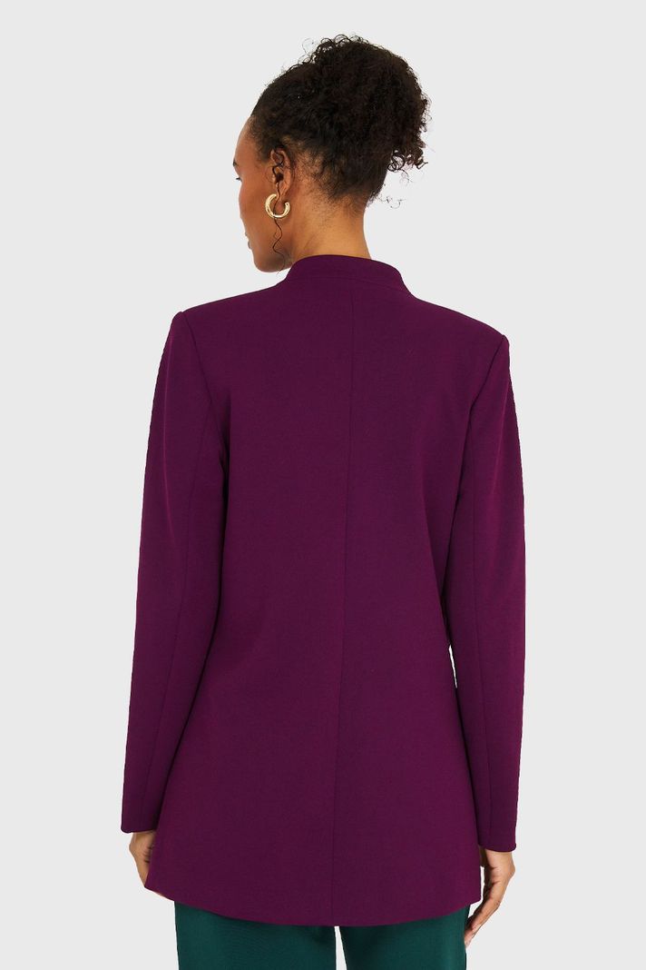 Blazer Cuello Mao Morado Nicopoly-3