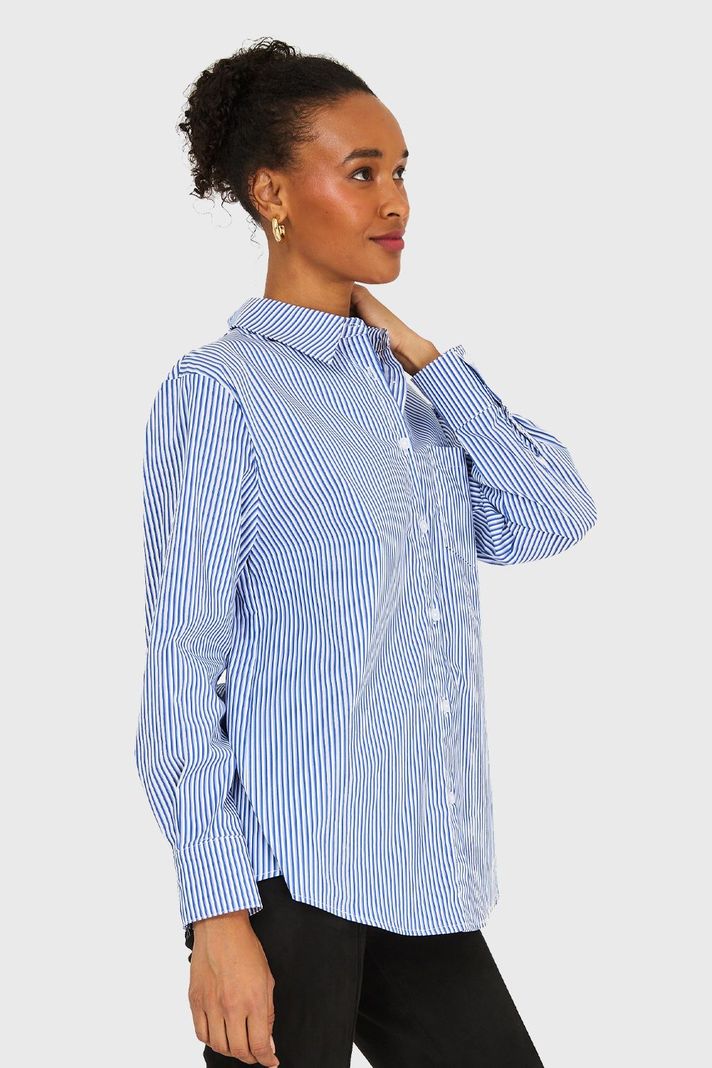 Camisa Rayas Celeste Nicopoly-2