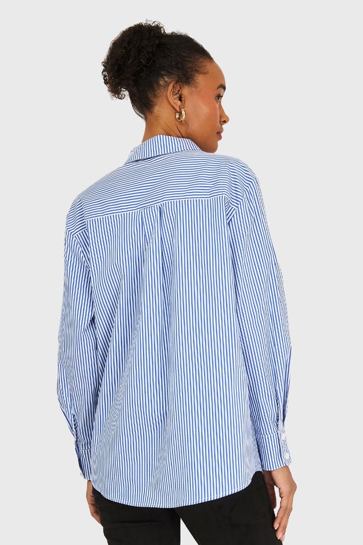 Camisa Rayas Celeste Nicopoly-3