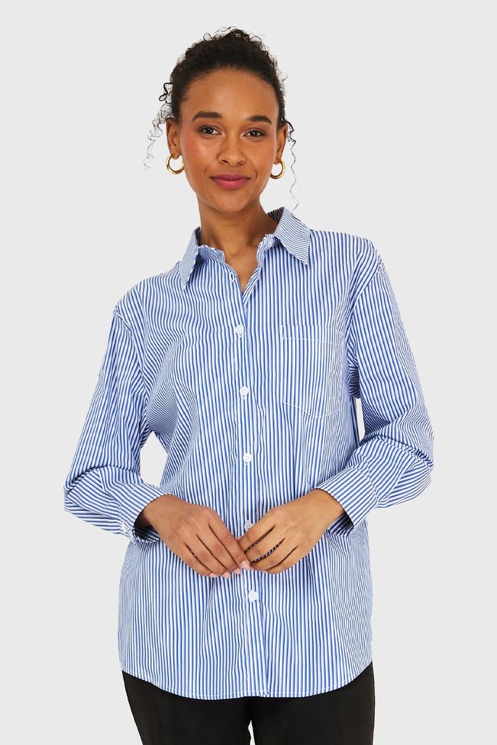 Camisa Rayas Celeste Nicopoly-4