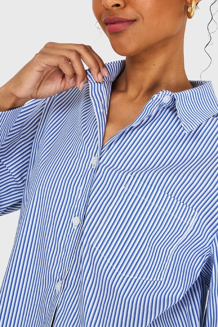 Camisa Rayas Celeste Nicopoly-5