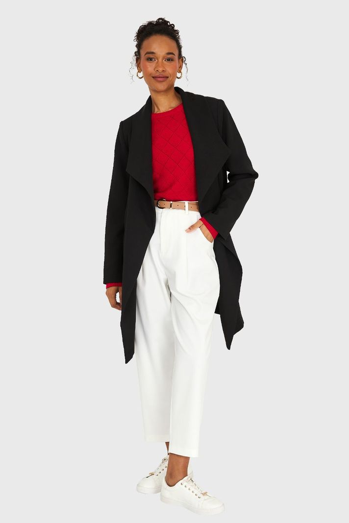 Trench Lazo Hebilla Negro Nicopoly-1