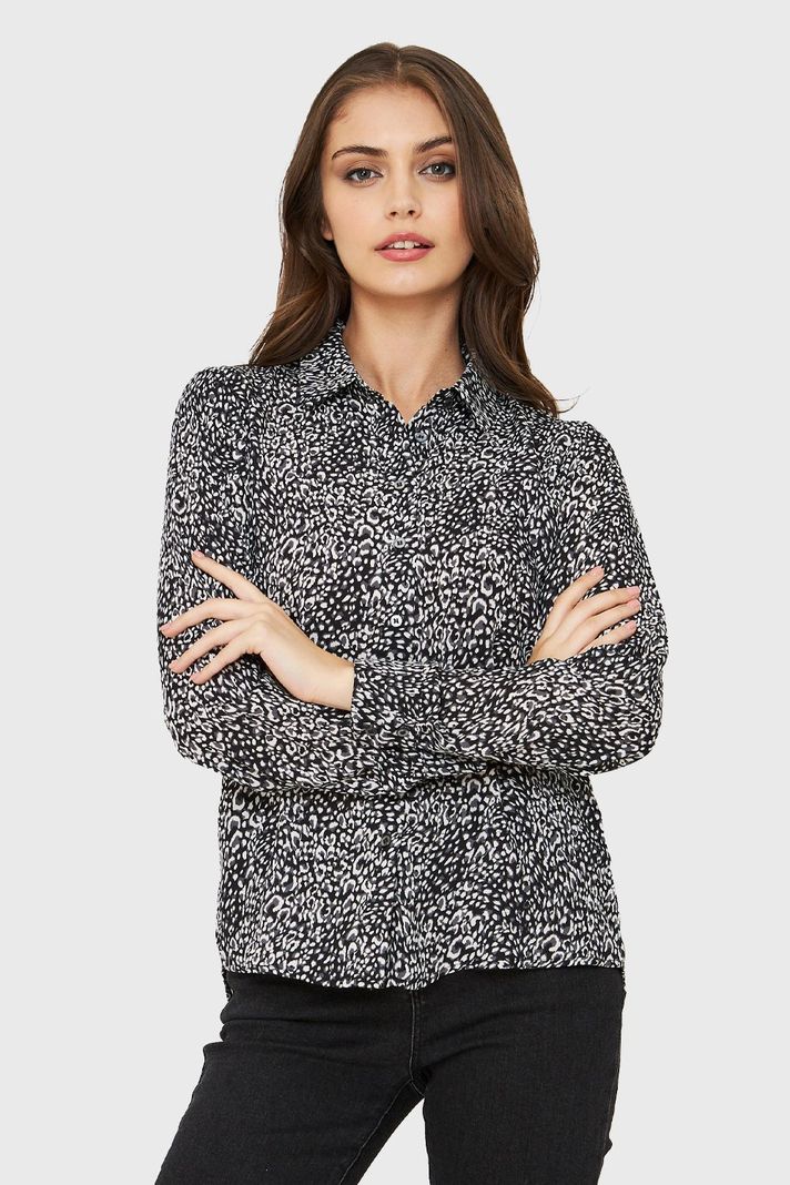 Blusa Leopard Negro Nicopoly-0