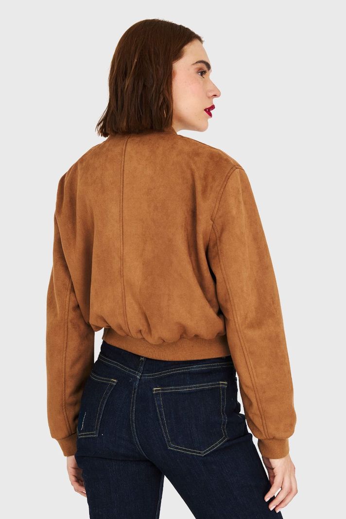 Bomber Tipo Gamuza Camel Nicopoly-3