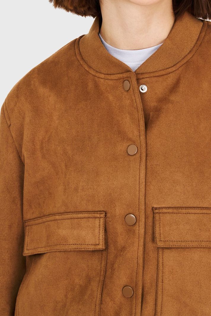 Bomber Tipo Gamuza Camel Nicopoly-5
