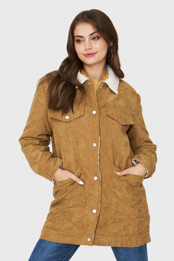Chaqueta Tipo Cotelé Camel Nicopoly