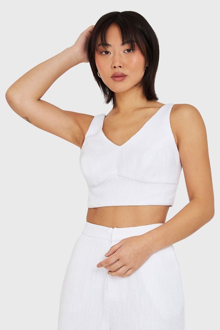 Crop Top Jaspeado Blanco Nicopoly-0