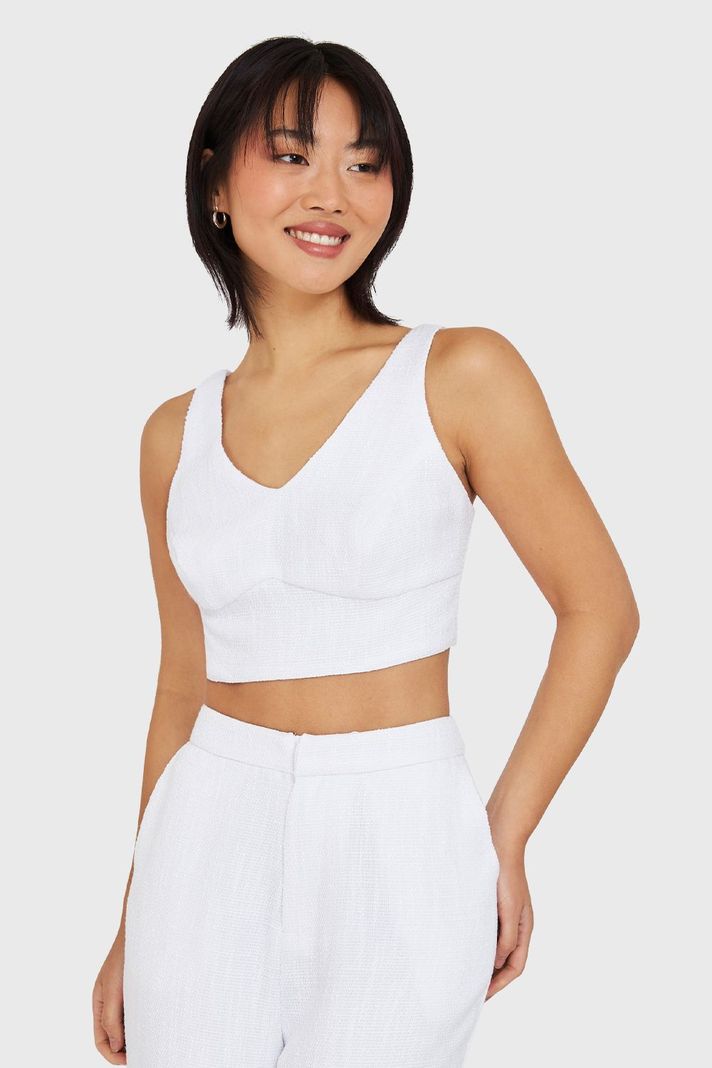 Crop Top Jaspeado Blanco Nicopoly-4
