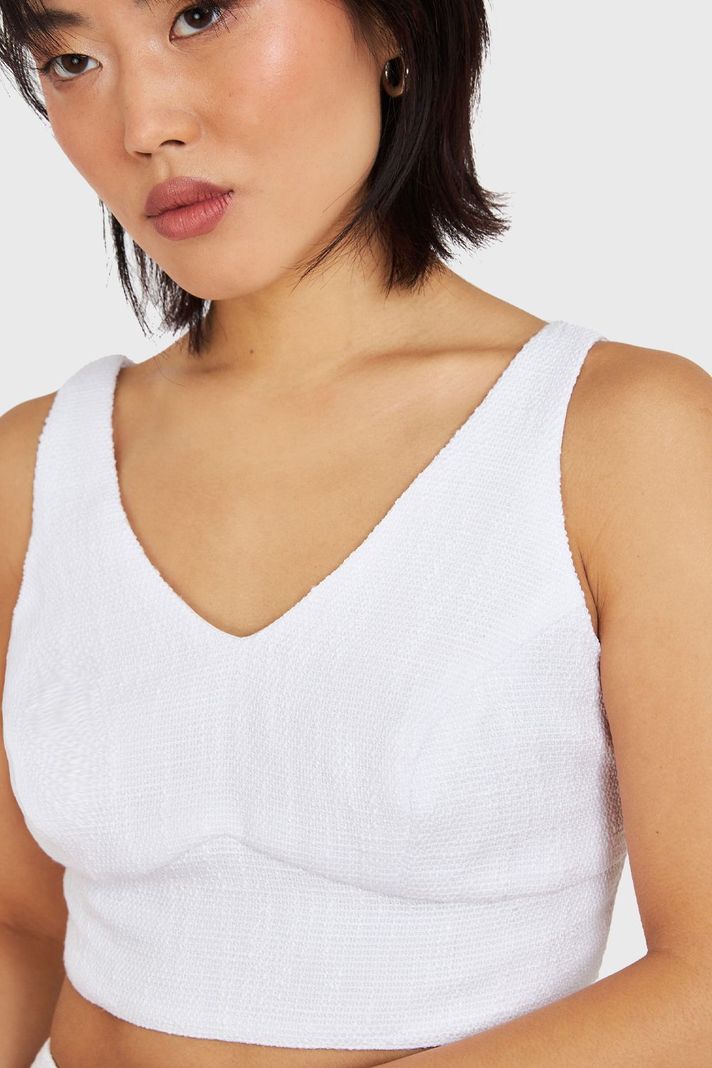 Crop Top Jaspeado Blanco Nicopoly-5