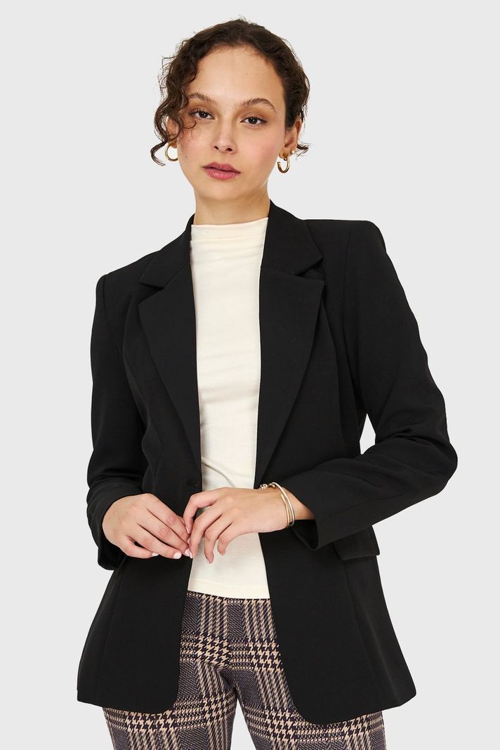 Blazer Un Botón Negro Nicopoly-0