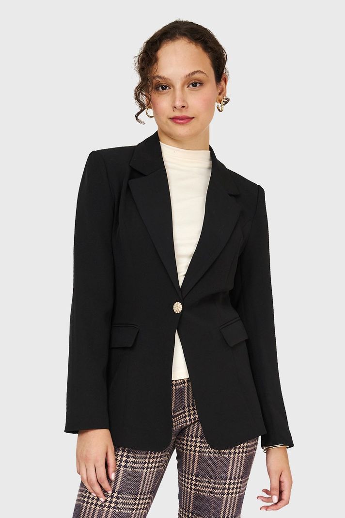 Blazer Un Botón Negro Nicopoly-4