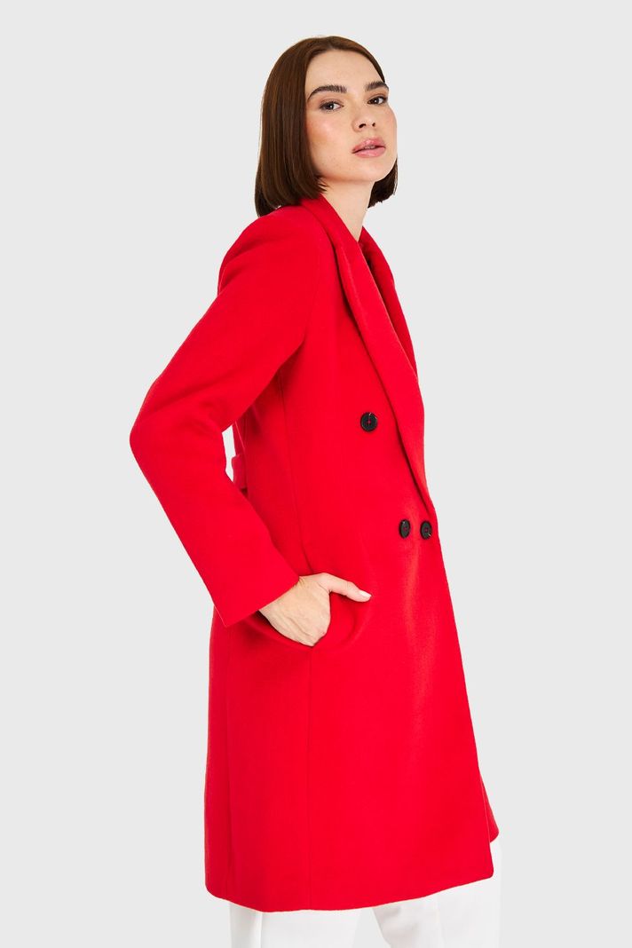 Abrigo 4 Botones Rojo Nicopoly-2